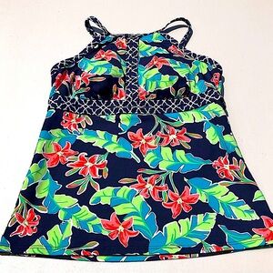 Lands End Women’s Swimsuit Bathing Suit Bikini Tankini Top S 6